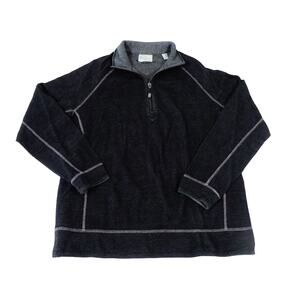 Tommy Bahama Jeans Reversible 1/4 Zip Pullover Sweater Gray Men’s Medium